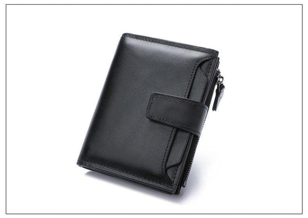 Planet Gates Men Wallet Genuine Leather High Quality Cow Leather Coin Purse  Fashion Card Holder Man Zipper Wallet Short Male