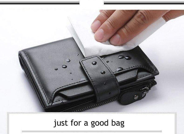 Planet Gates Men Wallet Genuine Leather High Quality Cow Leather Coin Purse  Fashion Card Holder Man Zipper Wallet Short Male