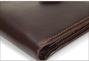 Planet Gates Men Wallet Oil Wax Cowhide Genuine Leather Wallets Coin Purse Clutch Hasp Open Top Quality Retro Short Wallet 13.5cm