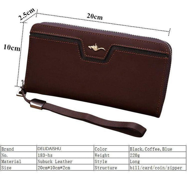 Planet Gates Men Wallets Famous Brand kangaroo Men Long Wallet Clutch Male Wrist Strap Wallet Big Capacity Phone Bag Card Holder