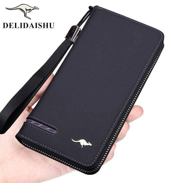 Planet Gates Men Wallets Famous Brand kangaroo Men Long Wallet Clutch Male Wrist Strap Wallet Big Capacity Phone Bag Card Holder