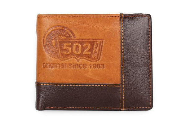 Planet Gates Men Wallets Genuine Leather Brand Wallet Short Patchwork Leather Purse with Zipper Coin Pocket