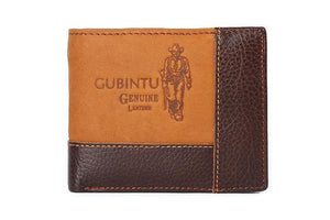 Planet Gates Men Wallets Genuine Leather Brand Wallet Short Patchwork Leather Purse with Zipper Coin Pocket