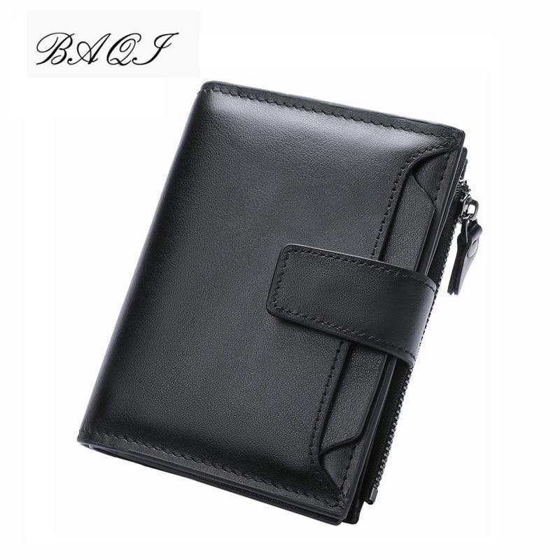Planet Gates Men Wallets Genuine Leather Cow Leather High Quality Coin Purse 2019 Fashion Card Holder Man Zipper Wallets Short