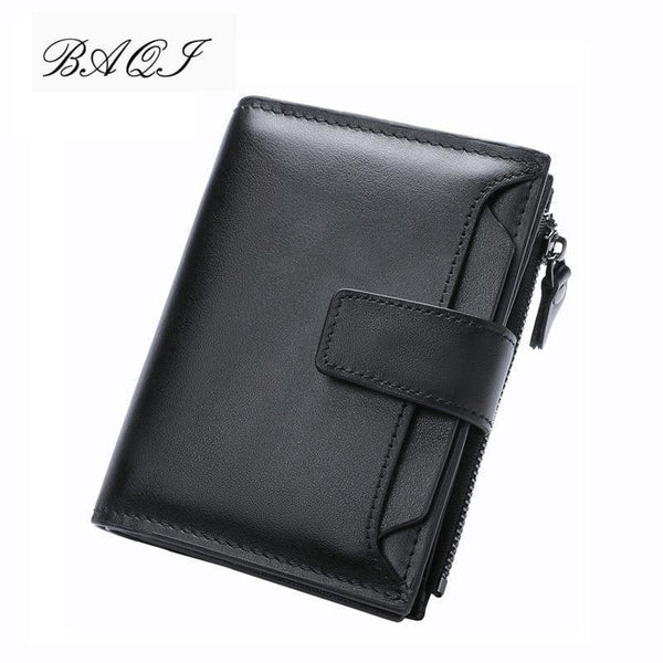 Planet Gates Men Wallets Genuine Leather Cow Leather High Quality Coin Purse 2019 Fashion Card Holder Man Zipper Wallets Short