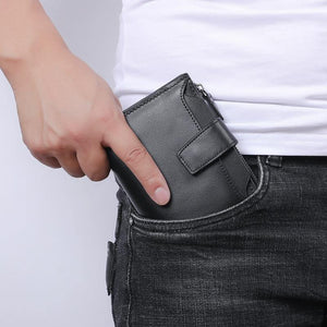 Planet Gates Men Wallets Genuine Leather Cow Leather High Quality Coin Purse 2019 Fashion Card Holder Man Zipper Wallets Short