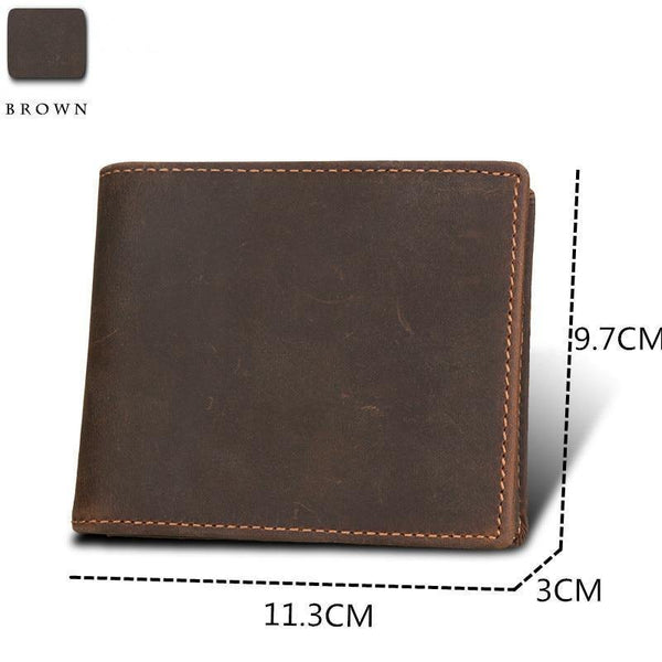 Planet Gates Men Wallets Vintage Cow Genuine Leather Wallet Male Handmade Custom Dollar Price Coin Purse Short Wallet carteira