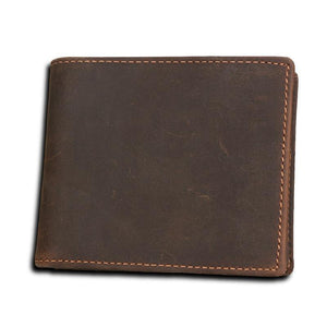 Planet Gates Men Wallets Vintage Cow Genuine Leather Wallet Male Handmade Custom Dollar Price Coin Purse Short Wallet carteira