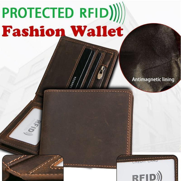 Planet Gates Men Wallets Vintage Cow Genuine Leather Wallet Male Handmade Custom Dollar Price Coin Purse Short Wallet carteira