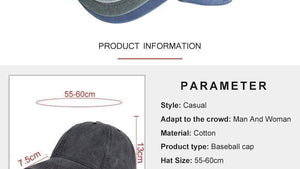 Planet Gates Men Washed Cotton Baseball Cap Women Vintage Snapback Hat Adjustable Trucker Outdoor Caps Black Dad Hat Bone