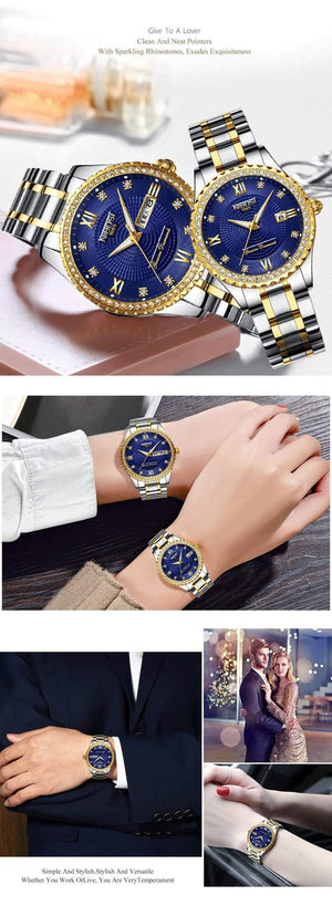 Planet Gates Men Watch 3 Couple Watch Mens Watches Top Brand Luxury Quartz Watch Women Clock Ladies Dress Wristwatch Fashion Casual Lovers Watch