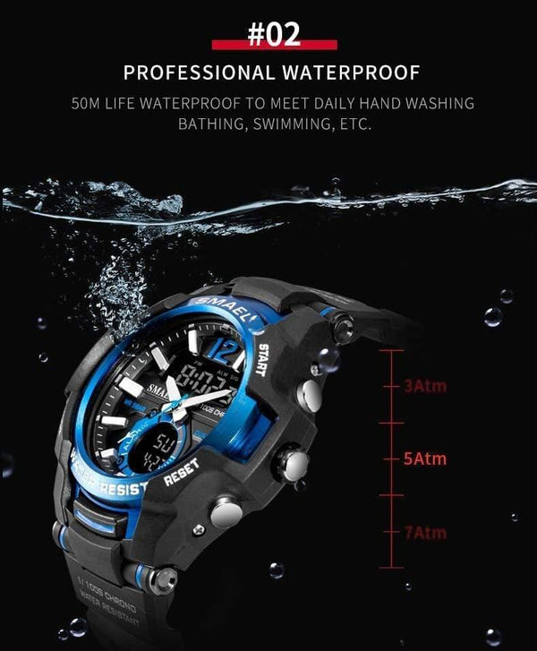 Planet Gates Men Watches Fashion Sport Super Cool Quartz LED Digital Watch 50M Waterproof Wristwatch Men's Clock Relogio Masculino