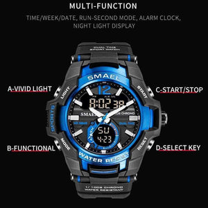 Planet Gates Men Watches Fashion Sport Super Cool Quartz LED Digital Watch 50M Waterproof Wristwatch Men's Clock Relogio Masculino