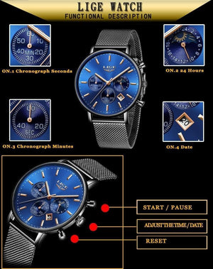 Planet Gates Men Watches Male Top Brand Luxury Quartz Watch Men Casual Slim Dress Waterproof Sport WristWatch Relogio Masculino
