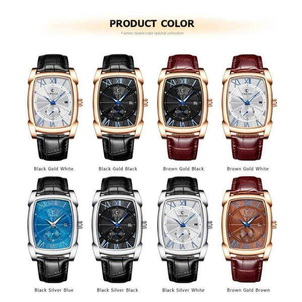 Planet Gates Men Watches Men's Military Clock Relogio Masculino Brown Leather Wristwatches 2019 New Style Erkek Kol Saati