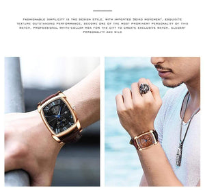 Planet Gates Men Watches Men's Military Clock Relogio Masculino Brown Leather Wristwatches 2019 New Style Erkek Kol Saati