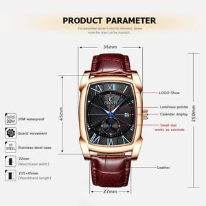 Planet Gates Men Watches Men's Military Clock Relogio Masculino Brown Leather Wristwatches 2019 New Style Erkek Kol Saati