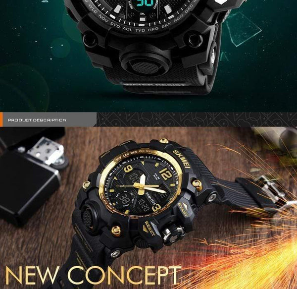 Planet Gates Men Watches Military Sports Watch Men Top Brand Luxury  Men's Quartz Digital Casual Outdoor 50M Waterproof Wrist Watch