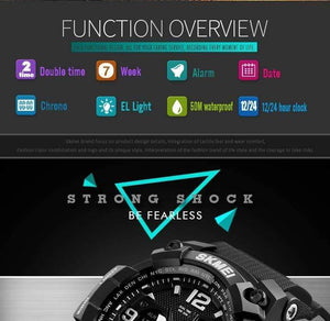 Planet Gates Men Watches Military Sports Watch Men Top Brand Luxury  Men's Quartz Digital Casual Outdoor 50M Waterproof Wrist Watch