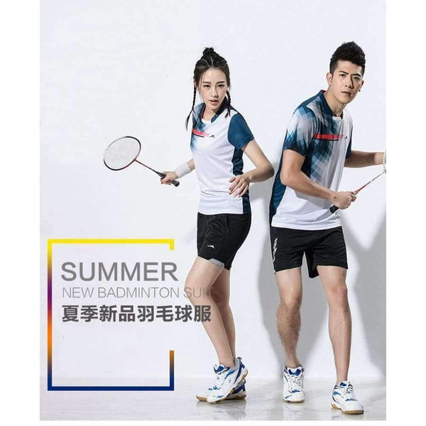 Planet Gates Men White Blue Sets / S Male / Female Tennis shirts , Suits tennis men , table tennis Clothing , badminton Jerseys Shorts , pingpong Shorts Clothes