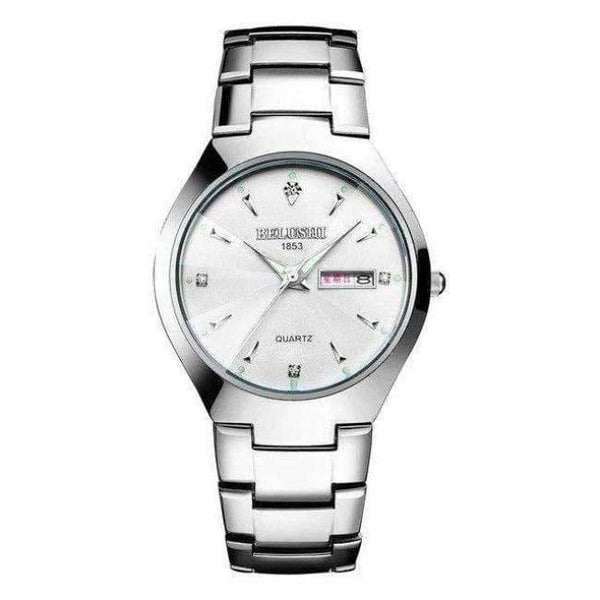 Planet Gates Мъжки бели бели часовници за двойки 2018 Висококачествен волфрамов стоманен черен ръчен часовник за мъже и жени Гривна Дамски часовник Reloj Hombre Lover Saat