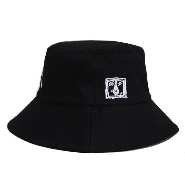 Planet Gates Men Women Bucket Hat Crying Face Embroidery Boonie Hat Solid Color Travel Beach Sun hats Casual Visor Fishman Caps