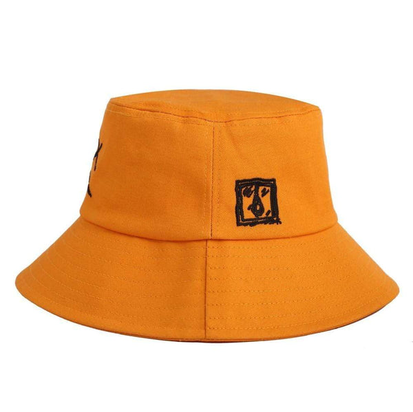 Planet Gates Men Women Bucket Hat Crying Face Embroidery Boonie Hat Solid Color Travel Beach Sun hats Casual Visor Fishman Caps