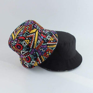 Planet Gates Men Women Fisherman Hat Vintage Print Panama Bucket Hat Reversible Bob Chapeau Femme Retro Hip Hop Cap Gorros