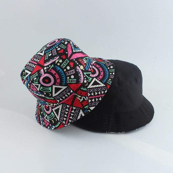 Planet Gates Men Women Fisherman Hat Vintage Print Panama Bucket Hat Reversible Bob Chapeau Femme Retro Hip Hop Cap Gorros