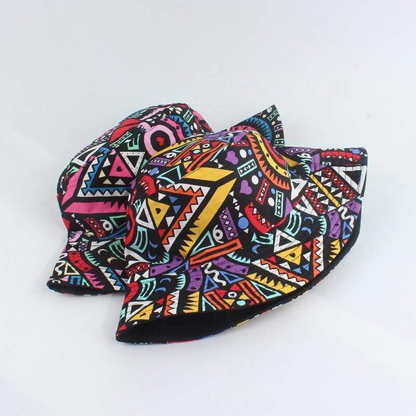 Planet Gates Men Women Fisherman Hat Vintage Print Panama Bucket Hat Reversible Bob Chapeau Femme Retro Hip Hop Cap Gorros