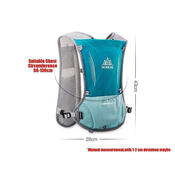 Planet Gates Men Women Running Backpack Outdoor Sports Trail Racing Hiking Marathon Fitness Hydration Vest Pack 1.5L Bag 500ml Kettle