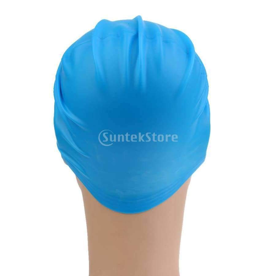 Planet Gates Men Women UV Protection Anti-fog Silicone Swimming Goggles & Waterproof Durable Flexible Elastic Swim Cap - Blue