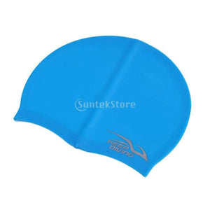 Planet Gates Men Women UV Protection Anti-fog Silicone Swimming Goggles & Waterproof Durable Flexible Elastic Swim Cap - Blue