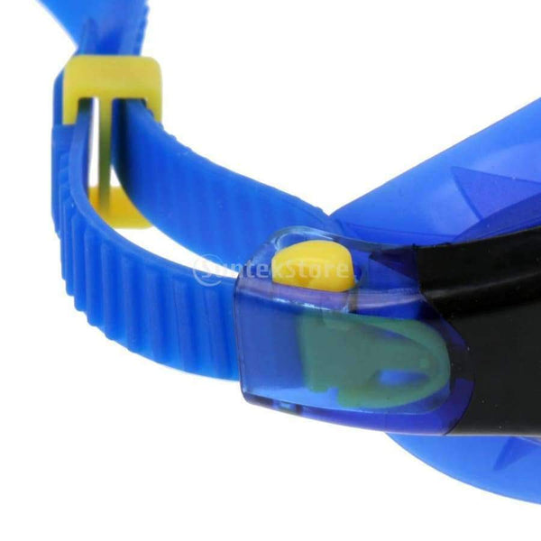 Planet Gates Men Women UV Protection Anti-fog Silicone Swimming Goggles & Waterproof Durable Flexible Elastic Swim Cap - Blue