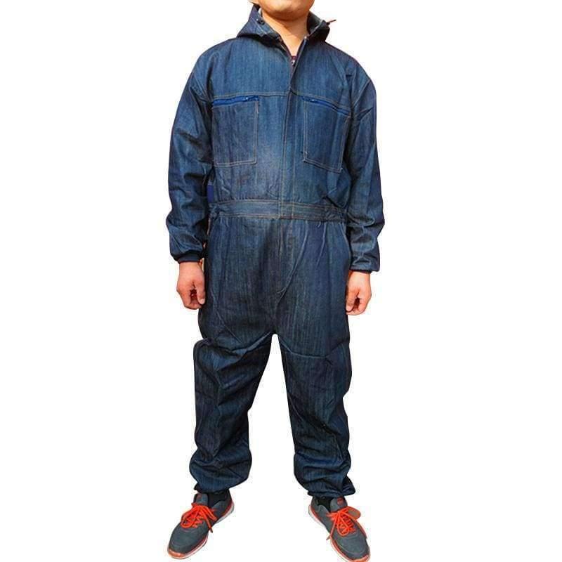 Planet Gates Men Work Clothing Long Sleeve Denim Coverall High Quality Wear resistance Overalls Repairman Machine Auto Repair Working uniform