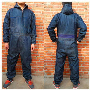 Planet Gates Men Work Clothing Long Sleeve Denim Coverall High Quality Wear resistance Overalls Repairman Machine Auto Repair Working uniform