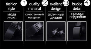 Planet Gates Mens belt luxury high quality cow genuine leather belts for men automatic buckle fashion waist male free shipping