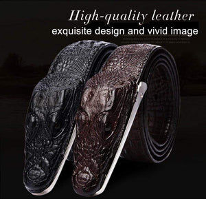 Planet Gates Mens Belts Luxury cow Leather Designer Belt Men High Quality Luxury Crocodile Cinturones Hombre