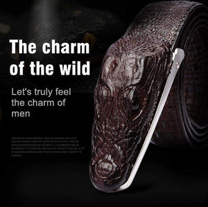 Planet Gates Mens Belts Luxury cow Leather Designer Belt Men High Quality Luxury Crocodile Cinturones Hombre