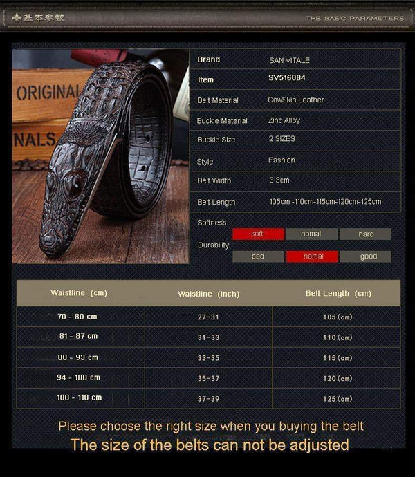 Planet Gates Mens Belts Luxury cow Leather Designer Belt Men High Quality Luxury Crocodile Cinturones Hombre