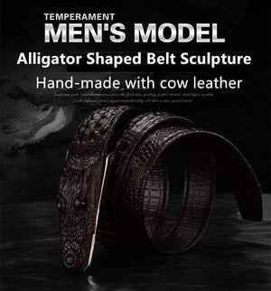 Planet Gates Mens Belts Luxury cow Leather Designer Belt Men High Quality Luxury Crocodile Cinturones Hombre