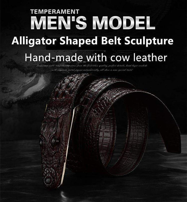 Planet Gates Mens Belts Luxury cow Leather Designer Belt Men High Quality Luxury Crocodile Cinturones Hombre