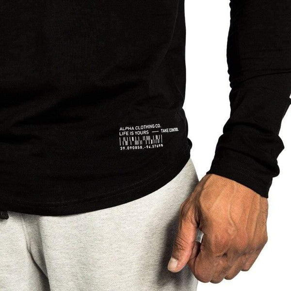 Mens Casual Fashion Long Sleeve Cotton T-shirt Gyms Fitness Bodybuilding Skinny Elasticity T Shirt Man Tee Tops Brand Clothing