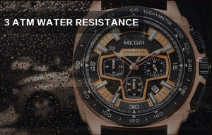 Planet Gates Mens Chronograph Sport Watches with Quartz Movement Rubber Band Luminous Wristwatch for Man Boys 2056G-1N0