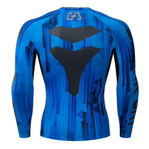 Mens Compression Long Sleeve T-shirt Gyms Fitness Bodybuilding Skinny Quick Dry T Shirt Male Brand Tees Tops Crossfit Clothing