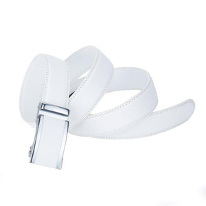 Mens Fashion Automatic Buckle Leather Luxury Man Cinturones Hombre White Men Belt Alloy Buckle Belts For Men