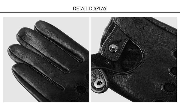 Planet Gates Mens Genuine Sheepskin Leather Gloves Driving Car Motorcycle Bike Goatskin Touch Screen Mittens