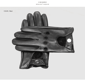 Planet Gates Mens Genuine Sheepskin Leather Gloves Driving Car Motorcycle Bike Goatskin Touch Screen Mittens