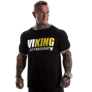 Mens Gyms Fitness Bodybuilding T-shirt Short Sleeve OX Printed Cotton T Shirt  Newest Man Casual Fashion Tee Tops Clothing