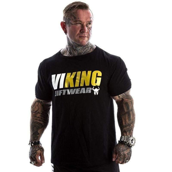 Mens Gyms Fitness Bodybuilding T-shirt Short Sleeve OX Printed Cotton T Shirt  Newest Man Casual Fashion Tee Tops Clothing